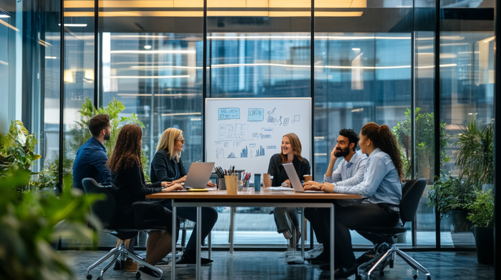 Long-form content strategy for Dallas law firms – legal team brainstorming content marketing approach