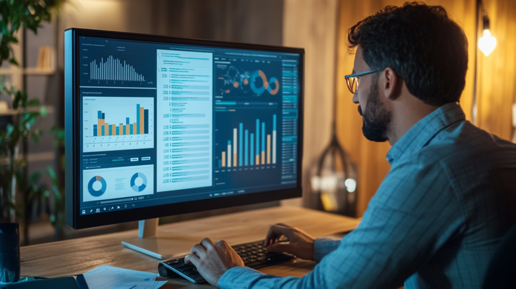 Custom analytics dashboard for attorneys showing lead sources, conversion data, and marketing ROI — concept image for custom application development for law firms by Lawless Clicks.