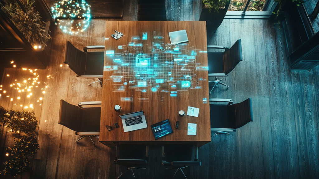 Lawless Birds eye view of a strategic planning table with hol 4031f8f3 4018 47a1 ae80 a1148d3d0097
